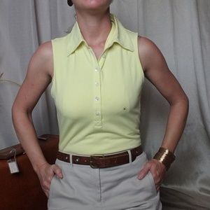 Ann Taylor Top Yellow Sleeveless New